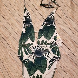 Tropical One-Piece Swimsuit, Sz M (Fits like a S)